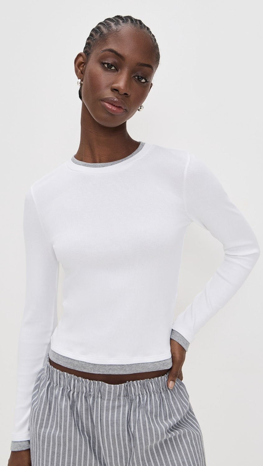 Velvet Novato Long Sleeve Crew Neck Top