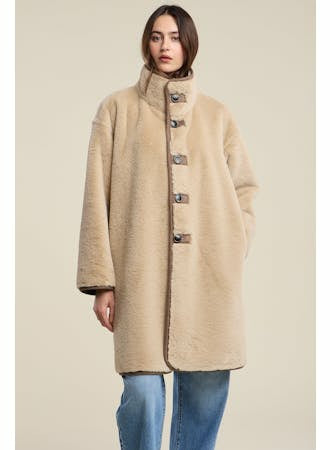Velvet by Graham & Spencer Yves Coat in Faded Coco