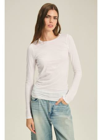 Velvet by Graham & Spencer Zofina Long Sleeve Tee in Black / Navy