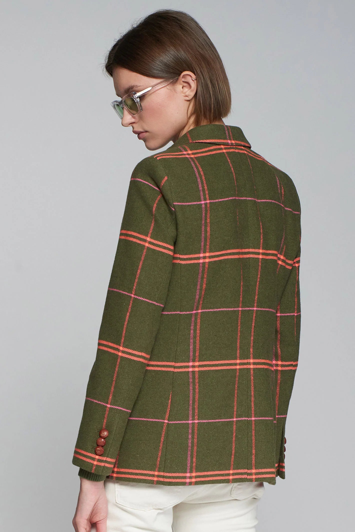 Vilagallo Hannah Wool Plaid Jacket 31862