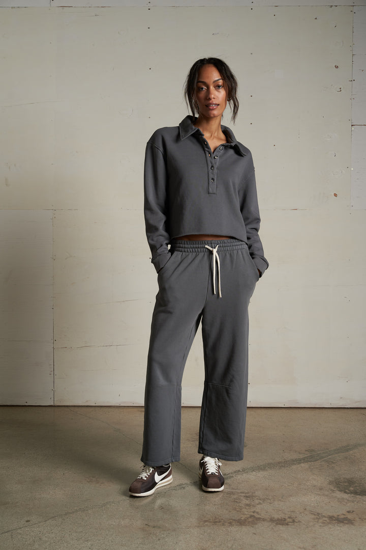 Perfect White Tee Vinny Fleece Henley Sweatshirt