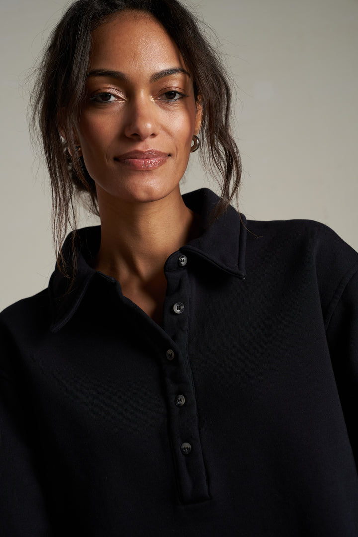 Perfect White Tee Vinny Fleece Henley Sweatshirt