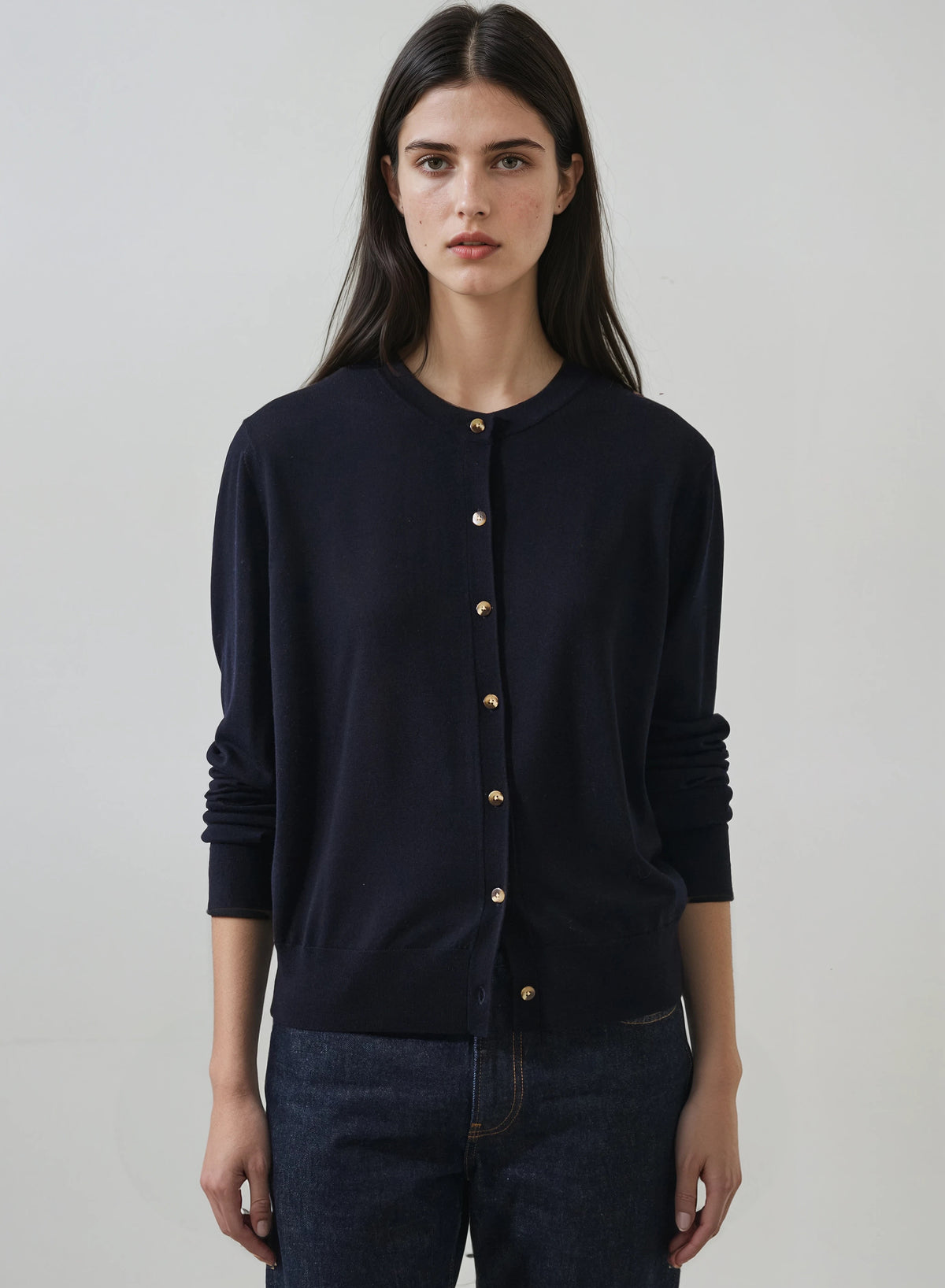 Patrick Assaraf Relaxed Extrafine Merino Cardigan W116K03