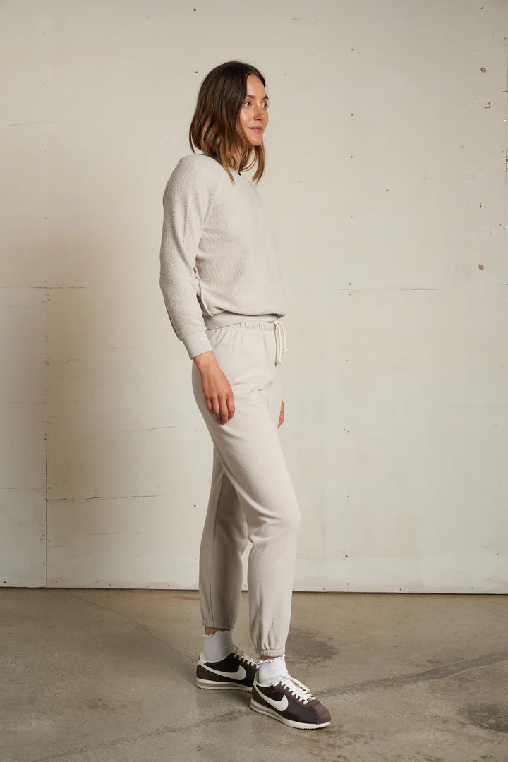 Perfect White Tee Ziggy Reverse Fleece Shrunken Crew Neck Sweatshirt