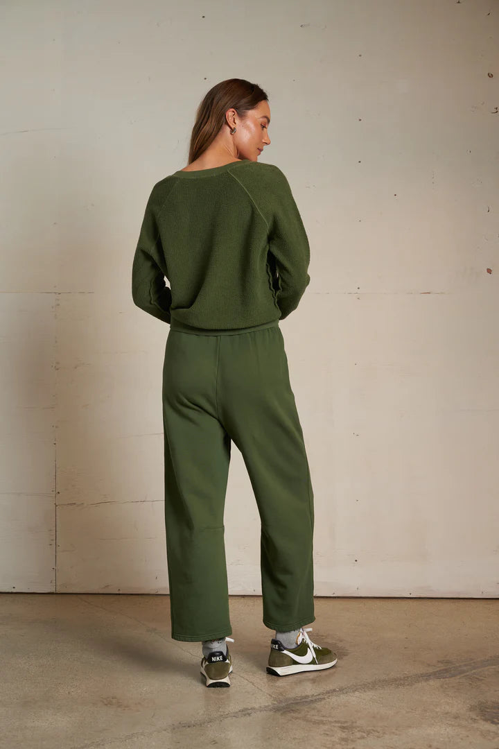 Perfect White Tee Zuri Reverse Fleece Longsleeve Raglan V Neck