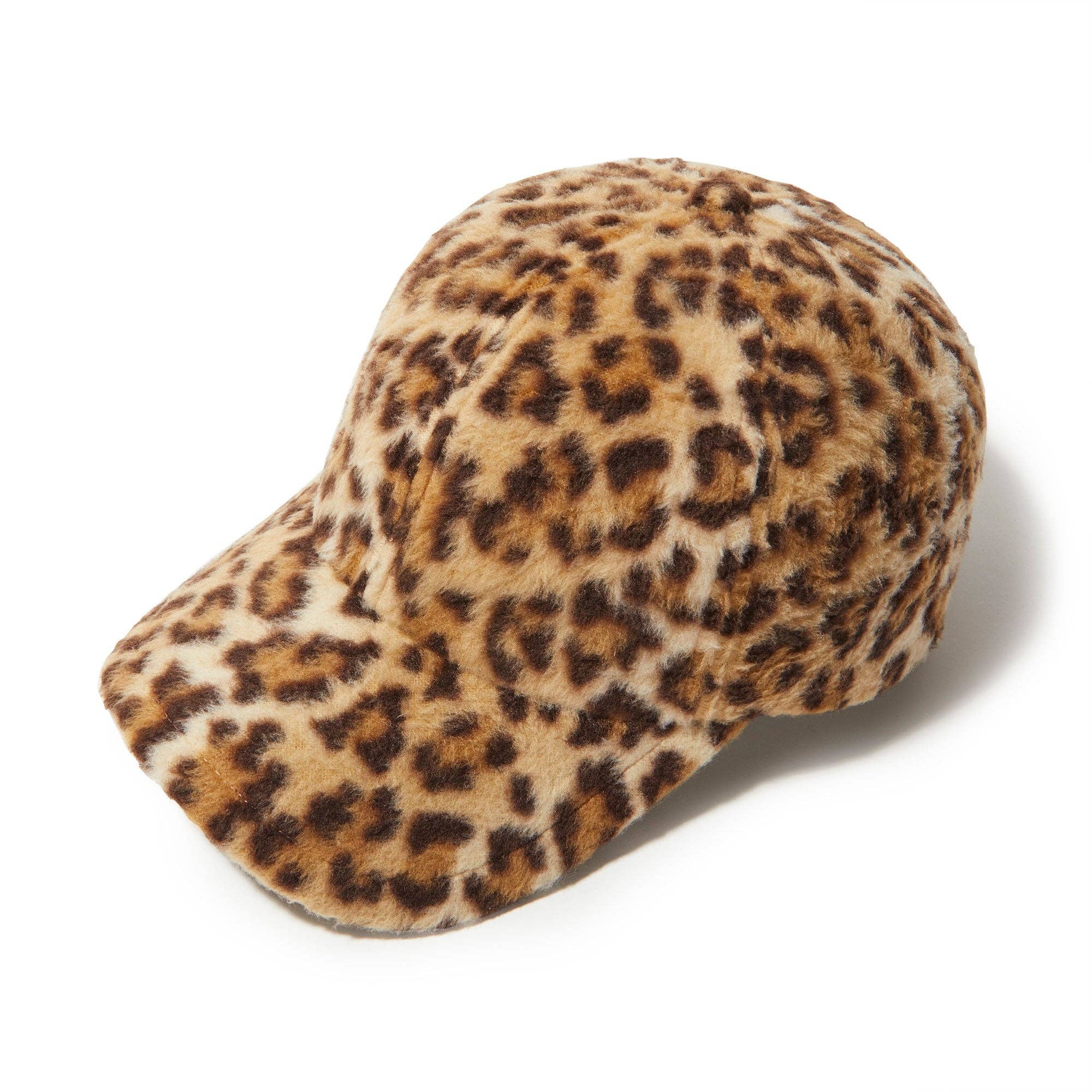 Lele Sadoughi Leopard Fleece Baseball Cap
